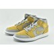 Air Jordan 1 Mid Mixed Textures Yellow DA4666 001 Womens And Mens Shoes